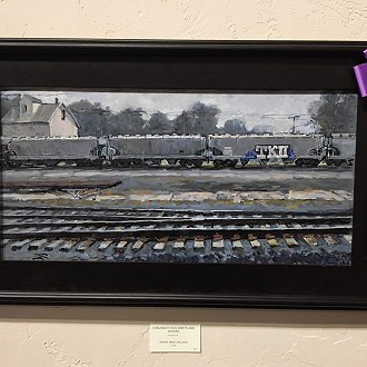 Artist Choice Award- “Conjunction in Greys and Whites” by Troy Tatlock.