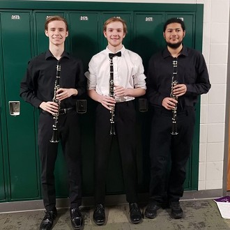 Clarinet Trio: Max Halle, Carter Clemens, Albert Ramos