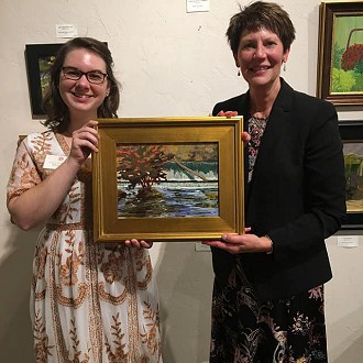 Julia Rizzi’s painting was purchased by Shirl of the Sheboygan Falls Chamber of Commerce.