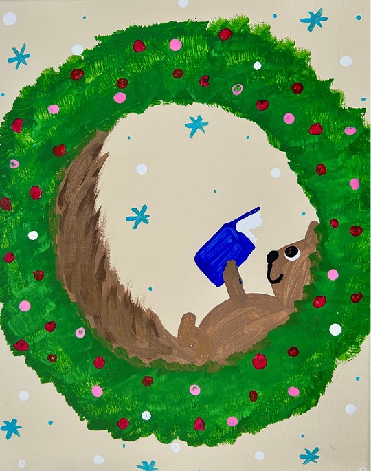 Kids on Canvas Cozy Squirrel