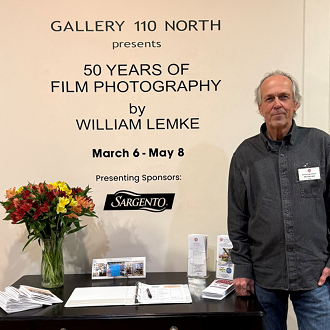 Award Winning Photographer, William Lemke, during his solo show in Gallery 110 North