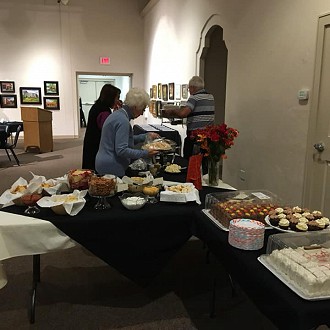 A delicious buffet of appetizers and desserts were served at the annual Paint the Towns reception.